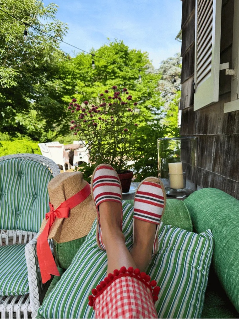 NWOT Soludos Red and White Striped Espadrilles